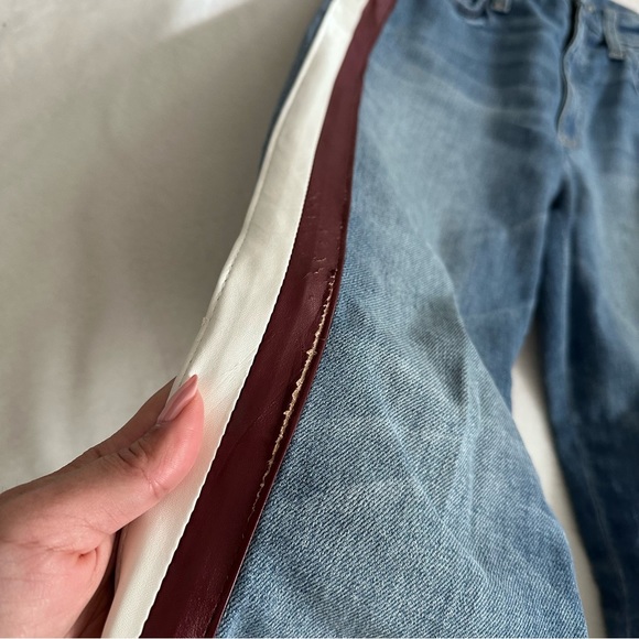 Joe's Women’s Charlie Leather Stripe High Rise Skinny Ankle Jeans Size 26 - Picture 11 of 15